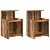 Yöpöytäkaappi 2 pcs Vanha puu 40 x 35 x 60 cm Tekninen puu