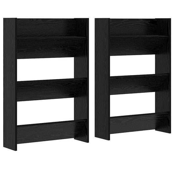 Kenkäkaappi 2 kpl 60 x 18 x 90 cm Tekninen puu Musta tammi