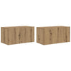 TV-kaappi 2 pcs Ruskea 60 x 30 x 30 cm Tekninen puu