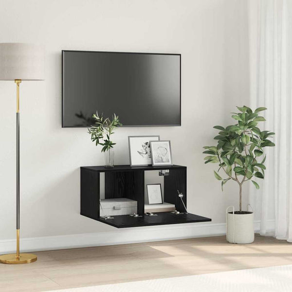 TV-kaappi Musta 60 x 30 x 30 cm Tekninen puu