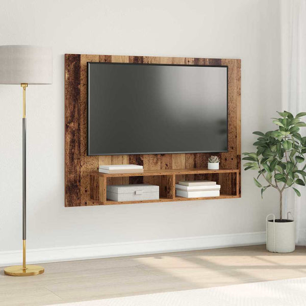 Seinä TV Kaappi Vanha puu 120 x 23.5 x 90 cm Tekninen puu