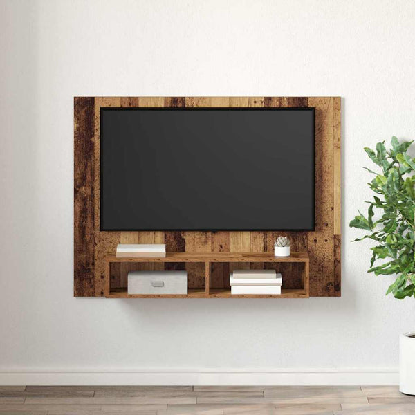Seinä TV Kaappi Vanha puu 120 x 23.5 x 90 cm Tekninen puu