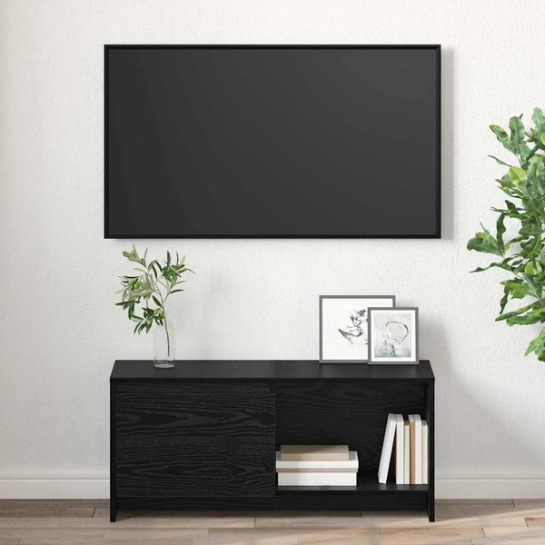 TV-tasosetti Musta tammi. 90 x 35 x 40 cm Tekninen puu