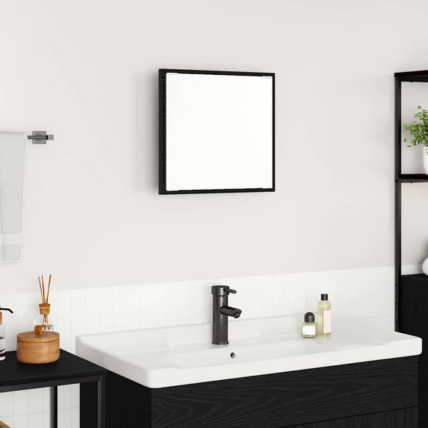 LED kylpyhuonemirror Musta tammi. 40 x 37 x 8.5 cm Tekninen puu