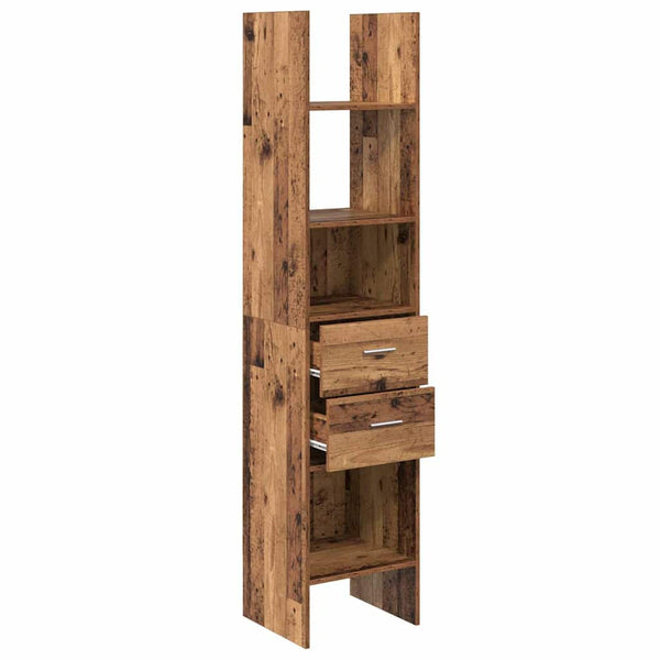 Kirjahylly 2 tasoa 40 x 35 x 180 cm Tekninen puu Vanha puu