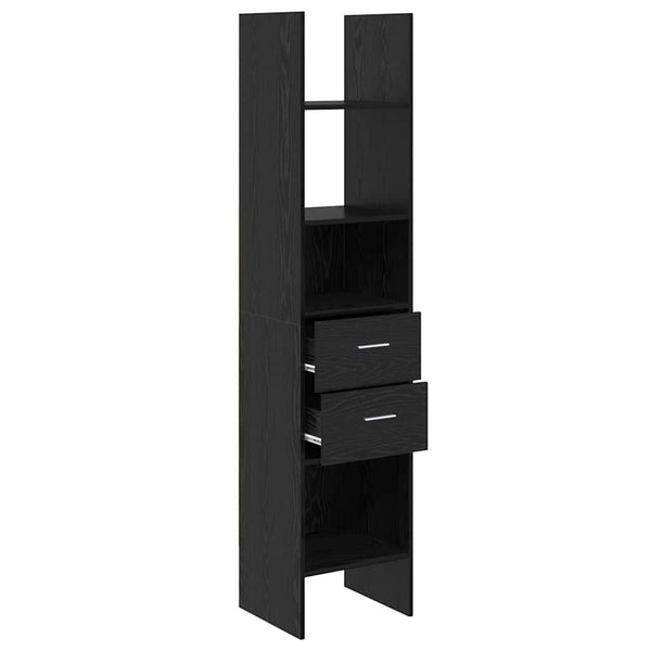 Kirjahylly 2 tasoa 40 x 35 x 180 cm Tekninen puu Musta tammi
