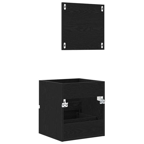 Kylpyhuonekaappi Musta tammi. 41 x 38,5 x 45 cm Tekninen puu