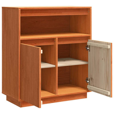 Sivupöytä Vahanruskea 70 x 34 x 80 cm Täysi mänty