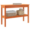 Konsolipöytä hyllyllä Vahanruskea 110 x 40 x 75 cm Täysi mänty
