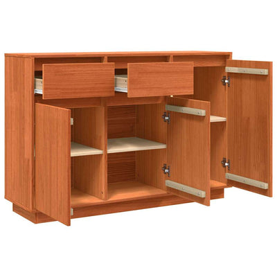 Vahanruskea sivupöytä Barbata 110x34x75cm (mänty)