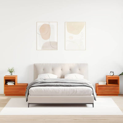 Vahanruskea yöpöytäkaappi Crucita 60x34x51cm (2 pcs mänty)