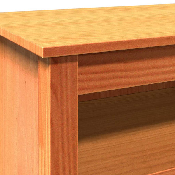 Säilytyspenkki 110 x 38 x 45,5 cm Täysi mänty Vahanruskea