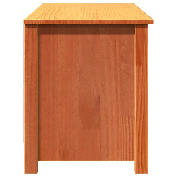 Säilytyspenkki 110 x 38 x 45,5 cm Täysi mänty Vahanruskea