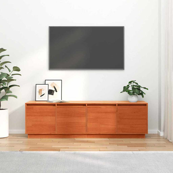 TV-kaappi Ruskea 156 x 37 x 45 cm Täysi Mänty