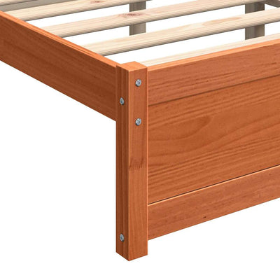 Sängyn runko päätyllä Vahanruskea 4FT Small Double Täysi mänty
