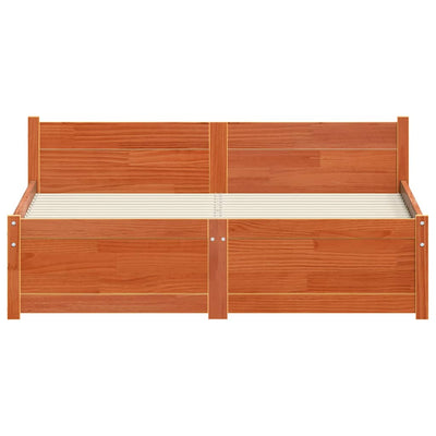 Sängyn runko päätyllä Vahanruskea 4FT Small Double Täysi mänty