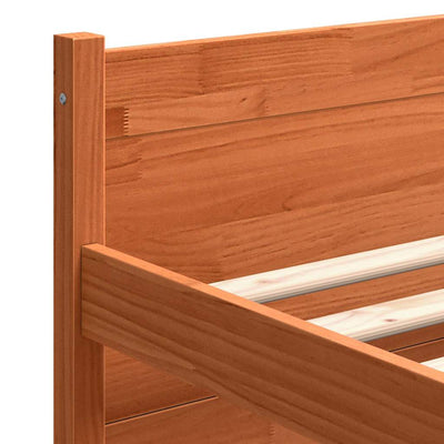 Sängyn runko päätyllä Vahanruskea 5FT King Size Täysi mänty