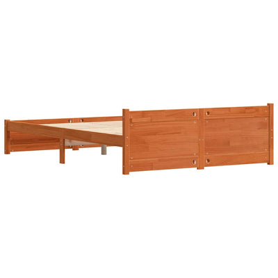 Sängyn runko päätyllä Vahanruskea 5FT King Size Täysi mänty