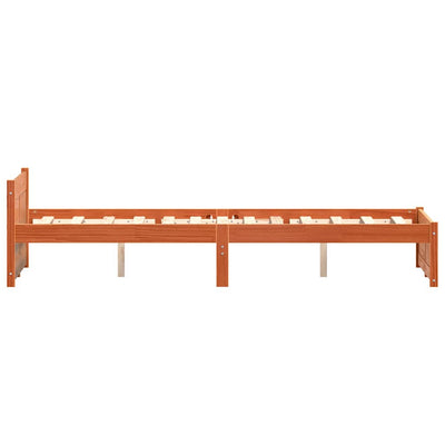 Sängyn runko päätyllä Vahanruskea 5FT King Size Täysi mänty