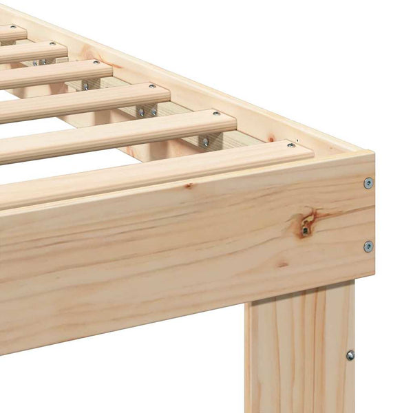Sängyn runko päätyllä Ruskea 4FT6 Double Massiivinen mänty