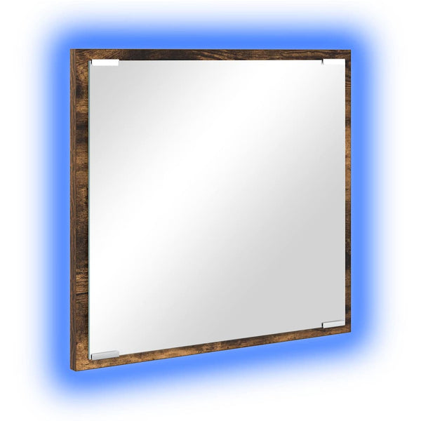 LED kylpyhuonemirror Savupähkinä 40 x 37 x 8.5 cm Tekninen puu