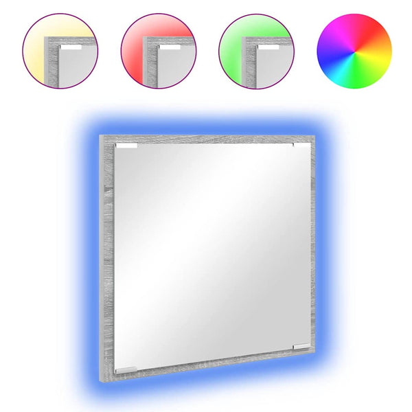 LED kylpyhuonemirror Harmaa Sonoma 40 x 37 x 8.5 cm