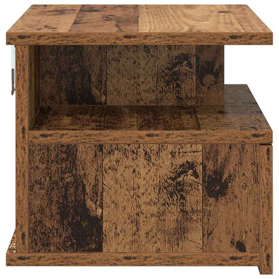 Kelluva yöpöytä 2 pcs Vanha puu 40 x 31 x 27 cm Tekninen puu