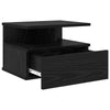 Kelluva yöpöytä 2 pcs Musta tammi 40 x 31 x 27 cm Tekninen puu