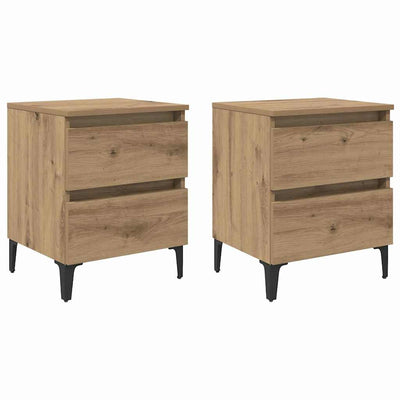 Yöpöytäkaappi 2 pcs artesaani tammi 40 x 35 x 50 cm