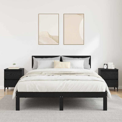Yöpöytäkaappi 2 pcs Musta tammi 40 x 35 x 50 cm Tekninen puu