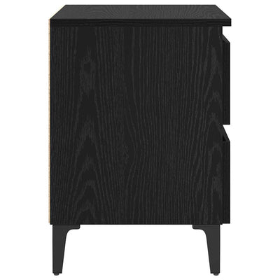 Yöpöytäkaappi 2 pcs Musta tammi 40 x 35 x 50 cm Tekninen puu
