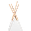 Teepee-teltta Valkoinen 120 x 120 x 150 cm Kangas ja Muovi