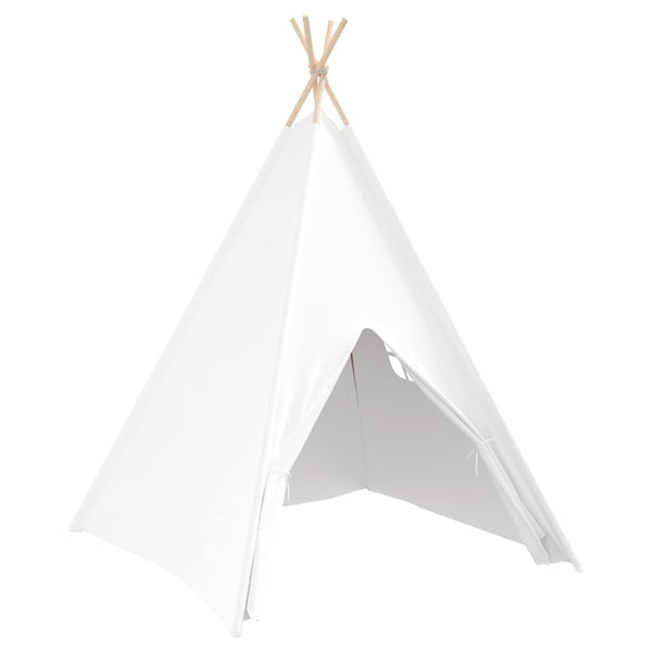 Teepee-teltta Valkoinen 120 x 120 x 150 cm Kangas ja Muovi
