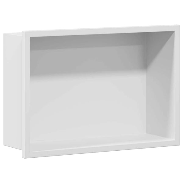 Suihkukuoppa valkoinen 30 x 20 x 9,5 cm Ruostumaton teräs