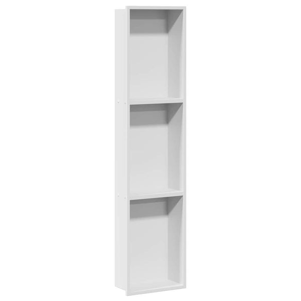 Suihkukuoppa valkoinen 90 x 20 x 9,5 cm Ruostumaton teräs