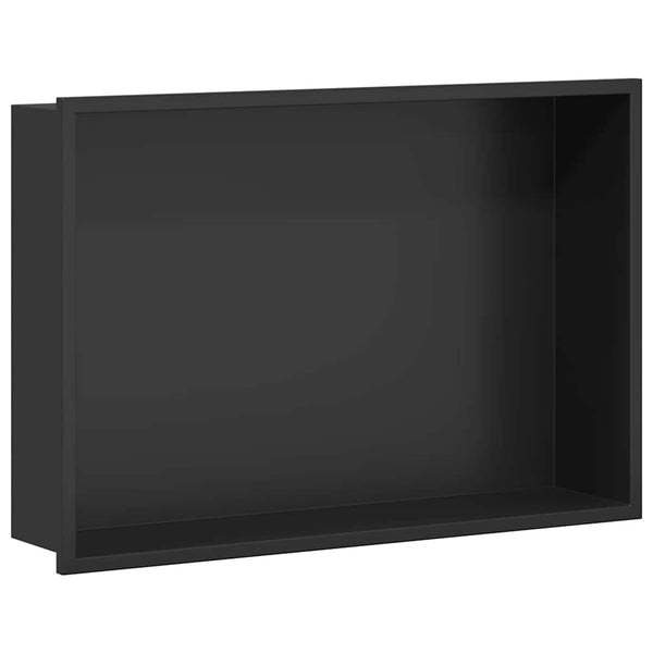 Suihkukuoppa Musta 45 x 30 x 9,5 cm Ruostumaton teräs