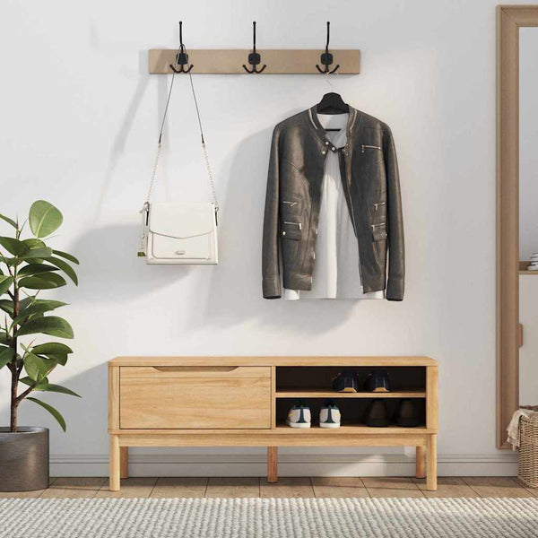 Eteinen penkki FLORO Vaha ruskea 115 x 40 x 45 cm