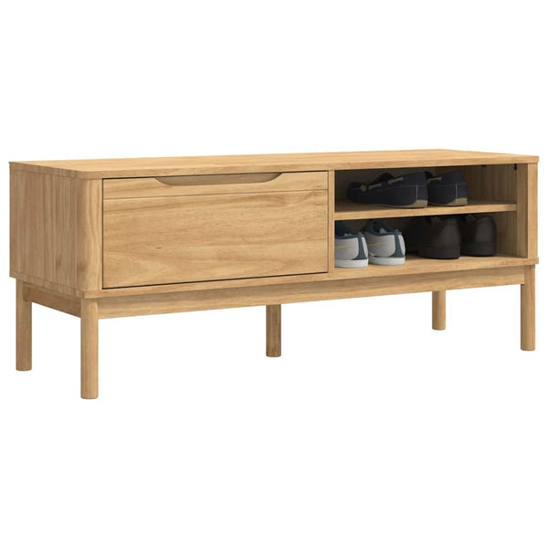 Eteinen penkki FLORO Vaha ruskea 115 x 40 x 45 cm