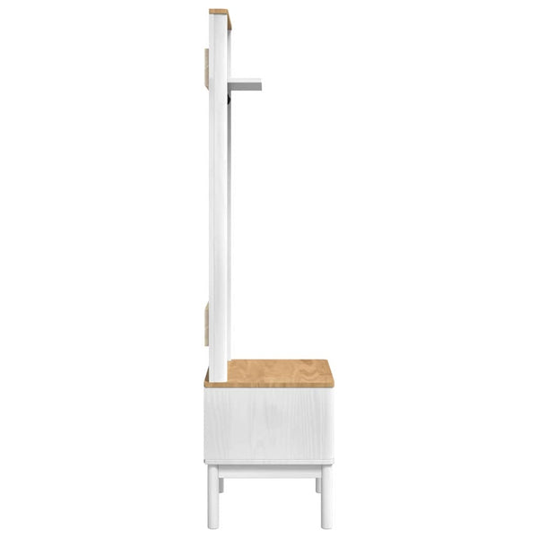 Eteiskaappi FLORO Valkoinen 50 x 40 x 158 cm Massiivinen mänty