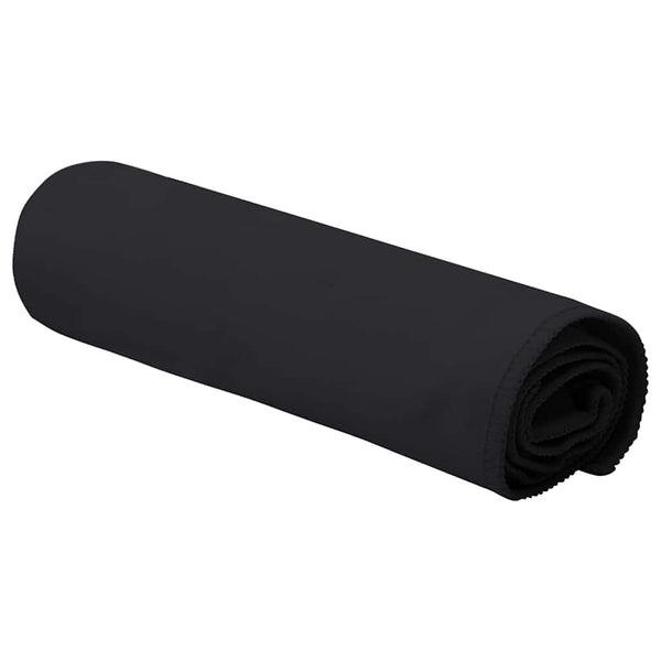 Urheilupyyhkeet 2 pcs Musta 50 x 30 cm Polyesteri ja polyamidi