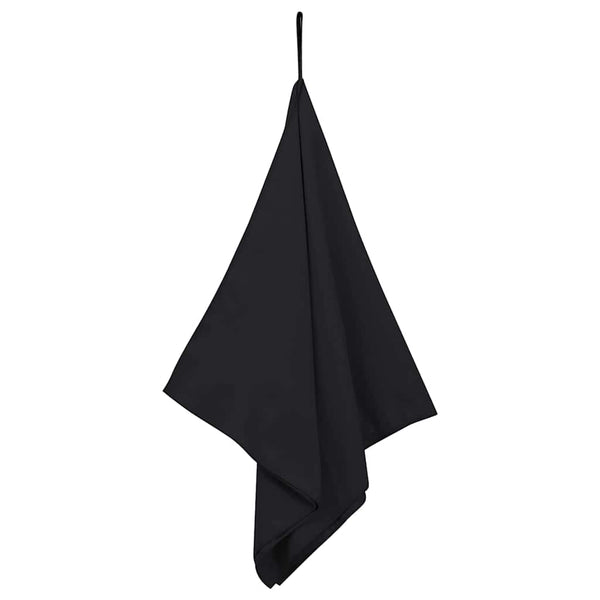 Urheilupyyhkeet 2 pcs Musta 100 x 50 cm Polyesteri ja polyamidi