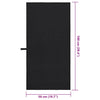 Urheilupyyhkeet 2 pcs Musta 100 x 50 cm Polyesteri ja polyamidi