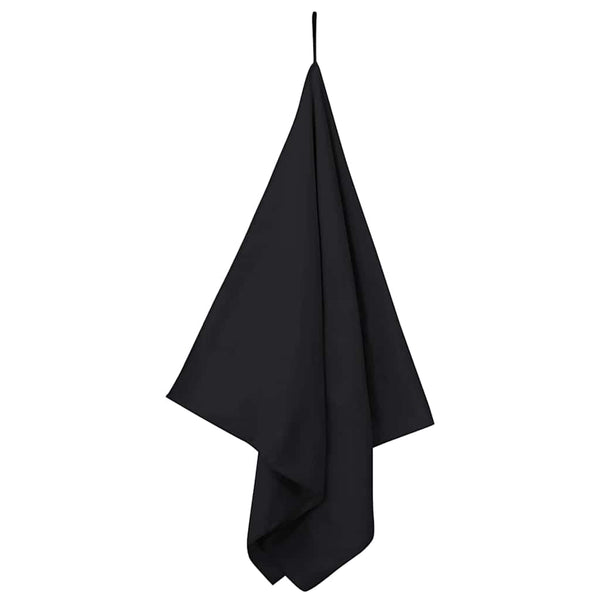 Urheilupyyhkeet 2 pcs Musta 140 x 70 cm Polyesteri ja polyamidi