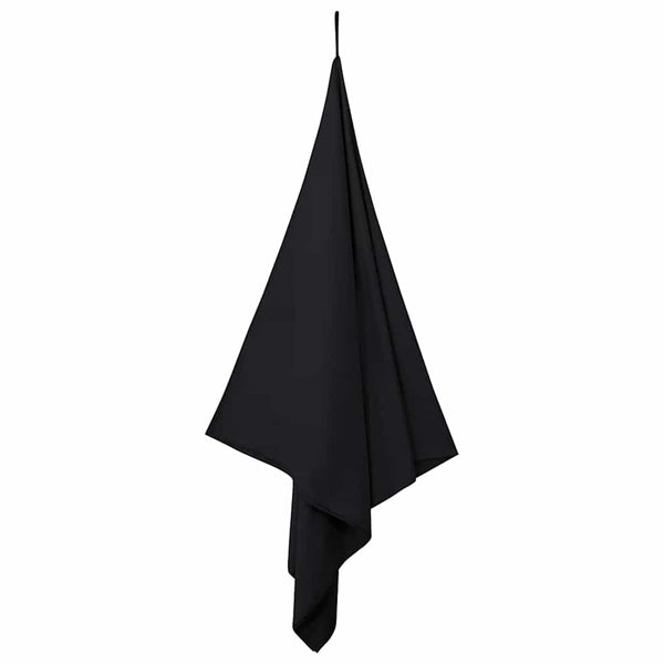 Urheilupyyhkeet 2 pcs Musta 180 x 90 cm Polyesteri ja polyamidi
