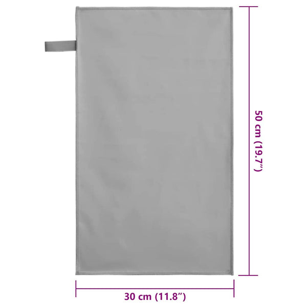 Urheilupyyhkeet 2 pcs Tummanharmaa 50 x 30 cm