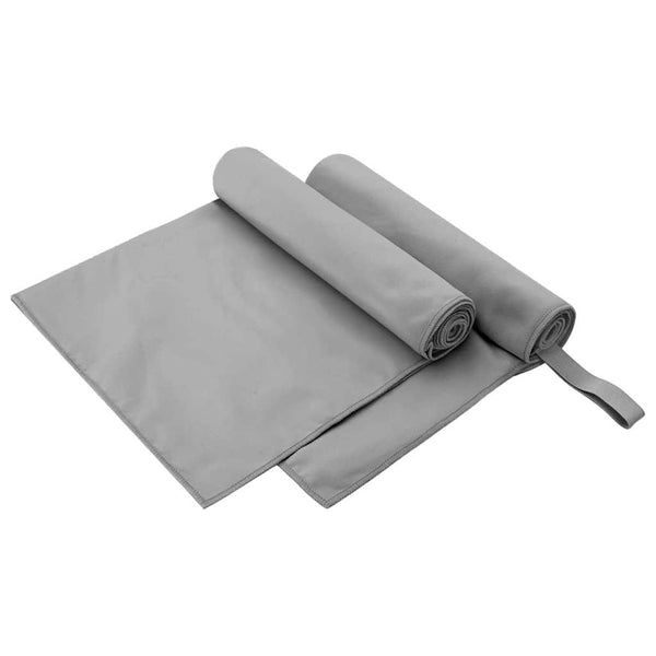 Urheilupyyhkeet 2 pcs Tummanharmaa 100 x 50 cm