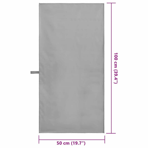 Urheilupyyhkeet 2 pcs Tummanharmaa 100 x 50 cm