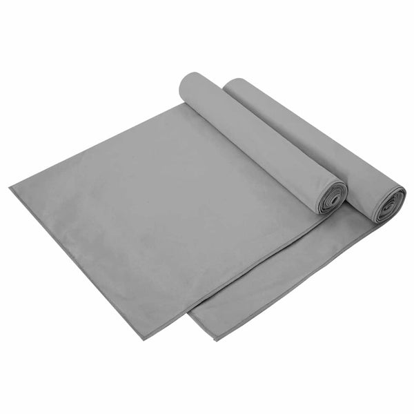 Urheilupyyhkeet 2 pcs Tummanharmaa 140 x 70 cm