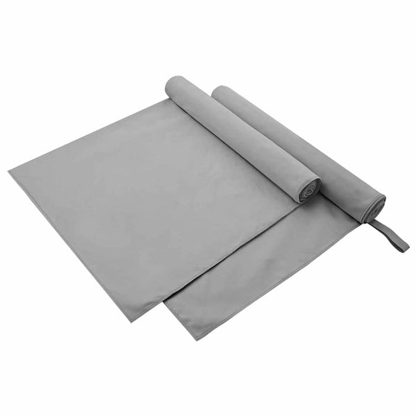 Urheilupyyhkeet 2 pcs Tumma harmaa 90 x 180 cm