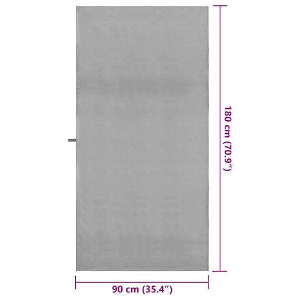 Urheilupyyhkeet 2 pcs Tumma harmaa 90 x 180 cm